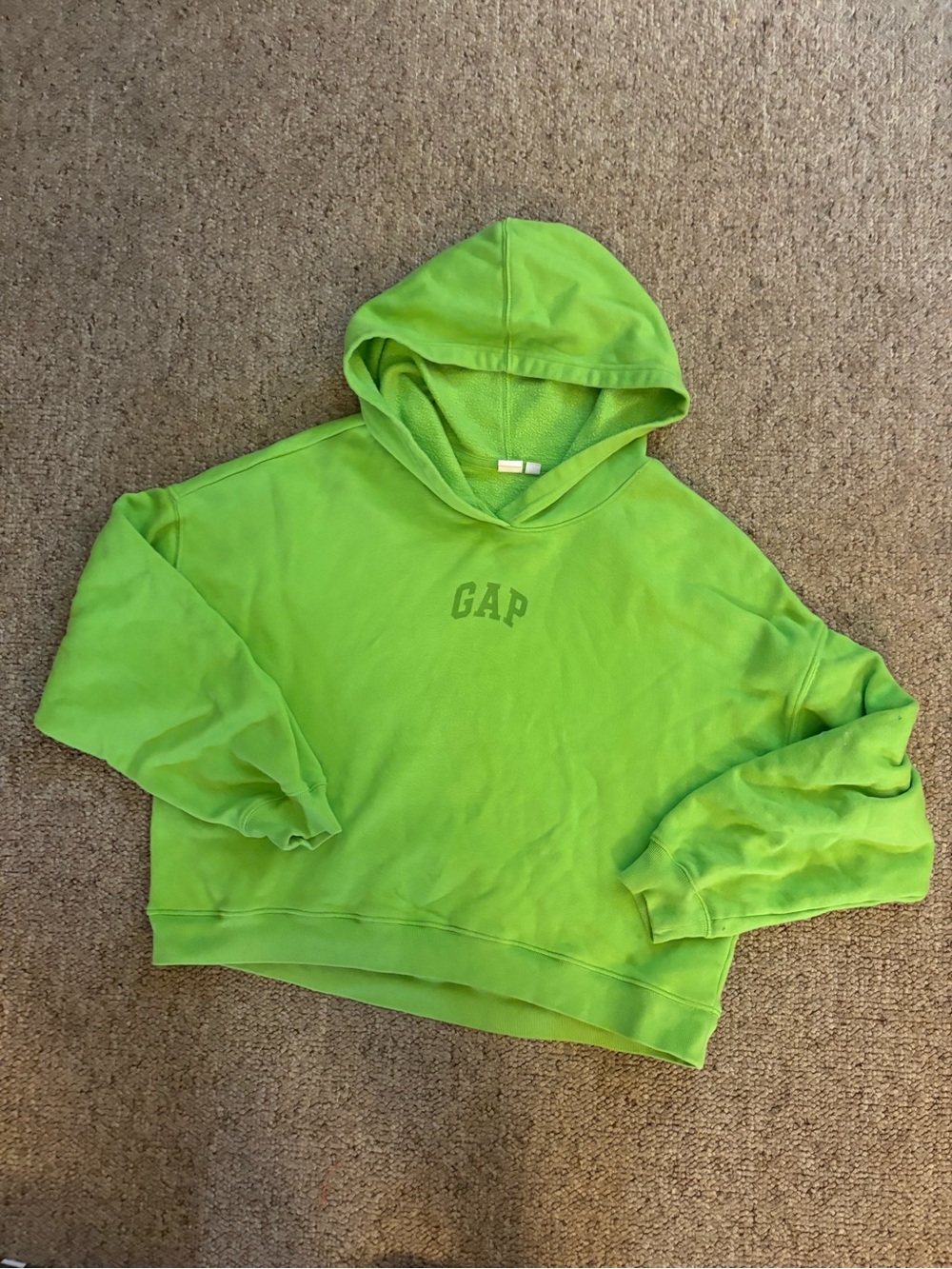 GAP Neon Green Hooded Sweatshirt